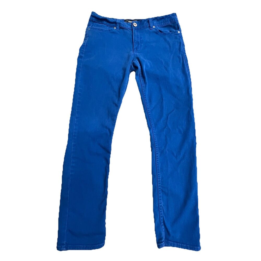 Jordache skinny jeans Bright Blue 12 5-pocket mid-rise stretch